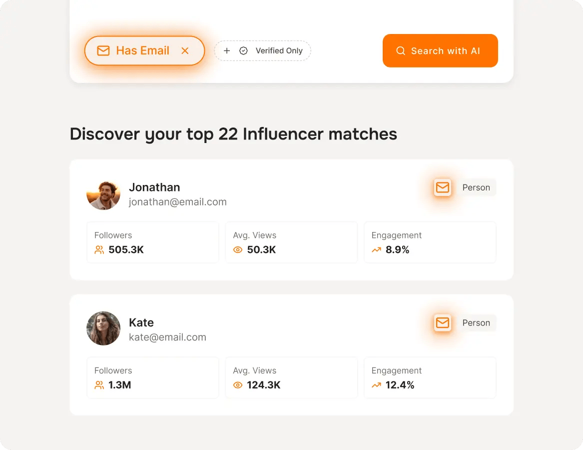 find tiktok influencers with emails