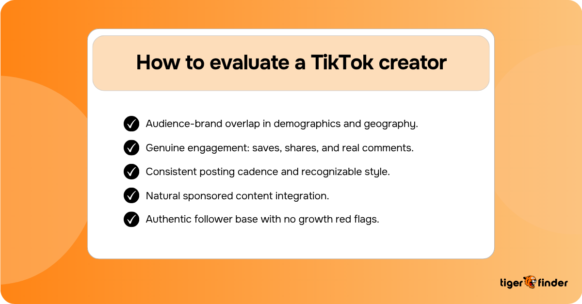 How to evaluate a TikTok creator?