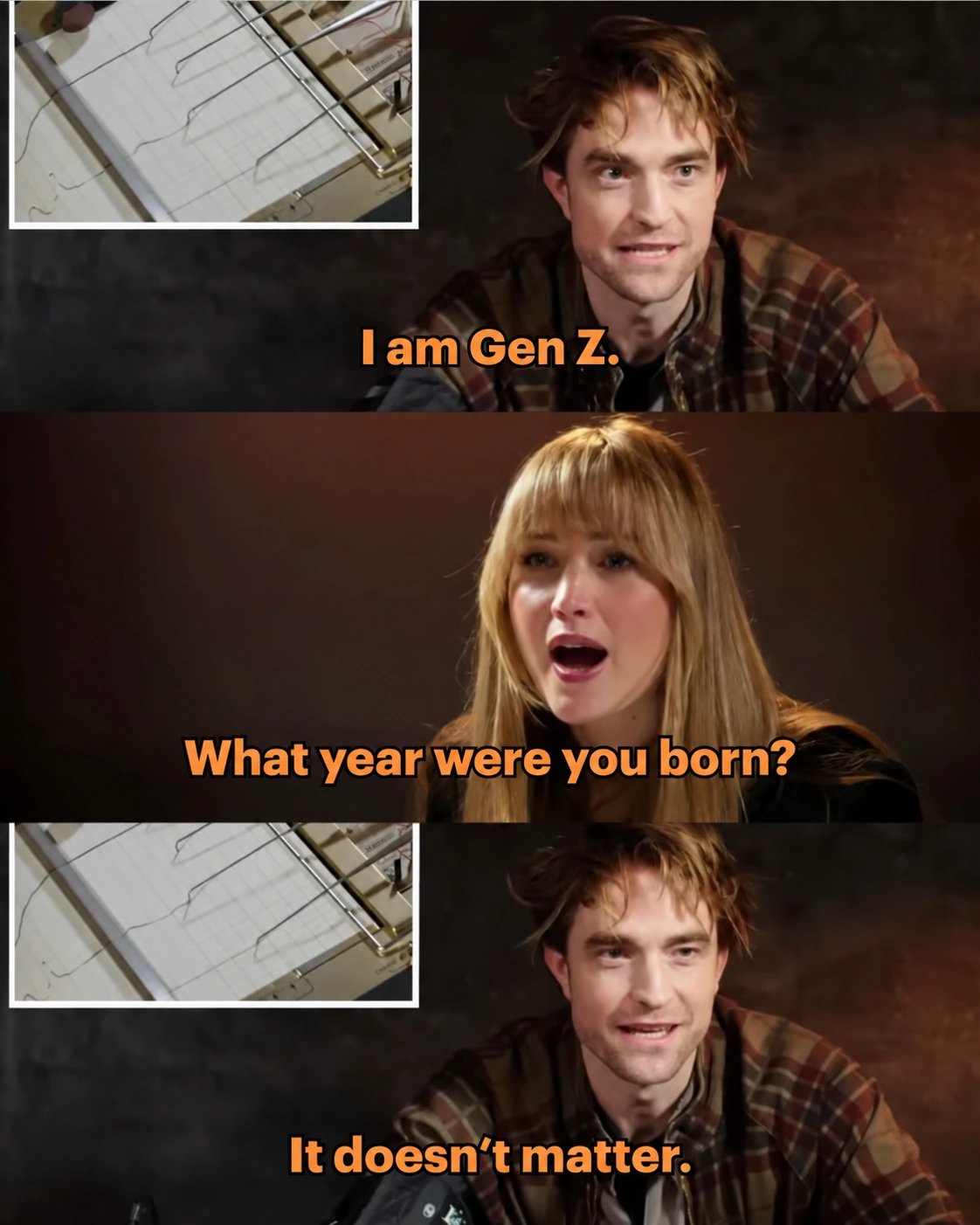 Robert Pattinson reaction meme illustrating the confusion over who actually counts as a Gen Z influencer