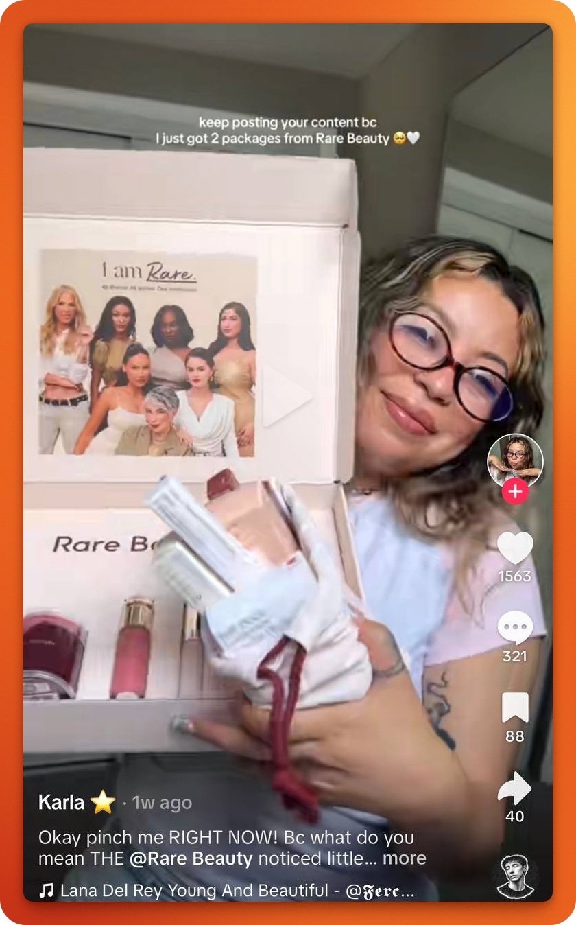 rare beauty tiktok
