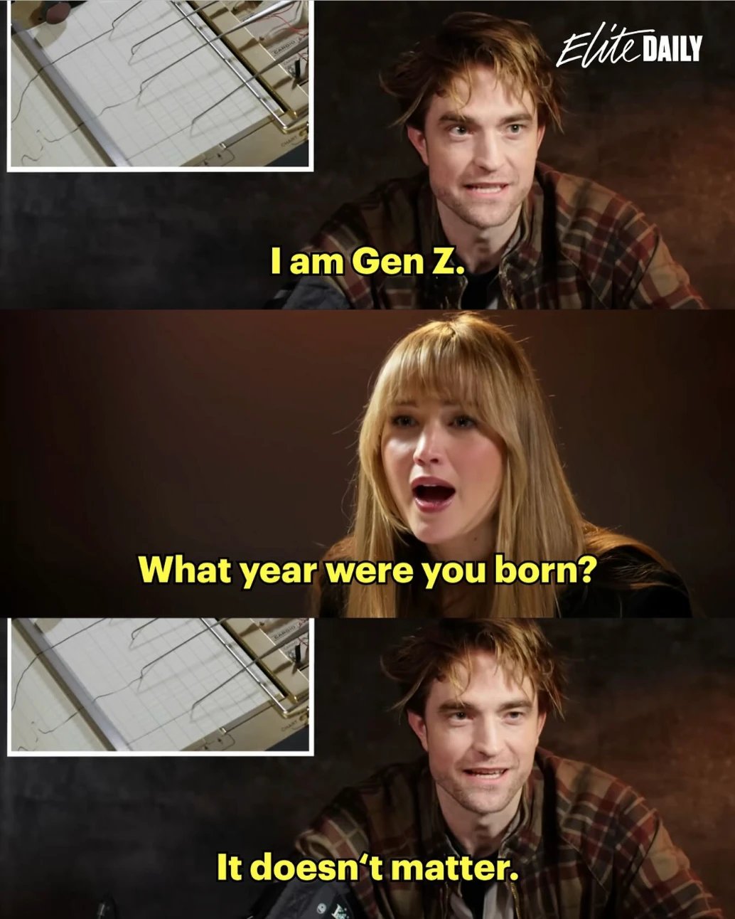 Robert Pattinson reaction meme illustrating the confusion over who actually counts as a Gen Z influencer