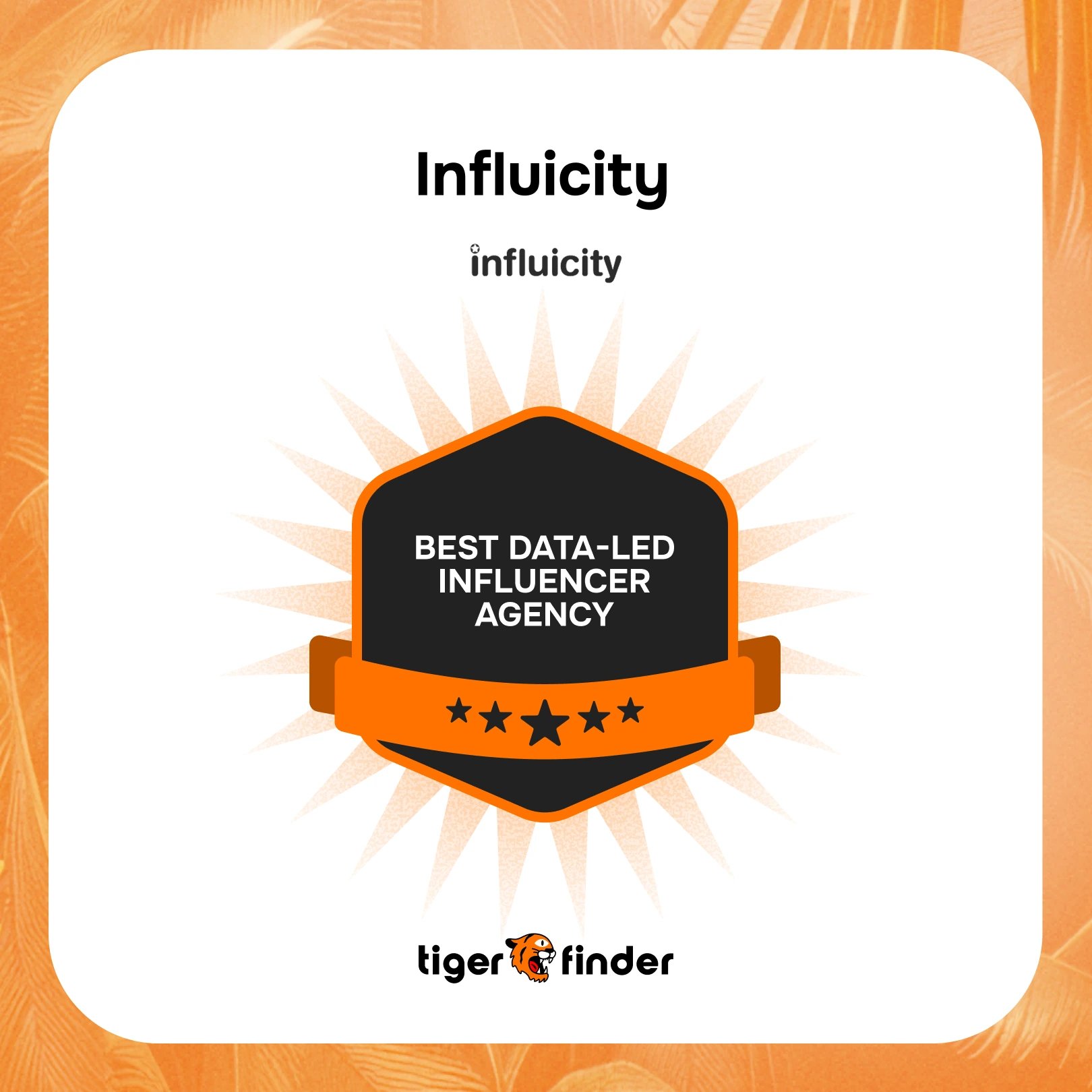 Badge naming Influicity best data-led influencer agency in Canada 2026