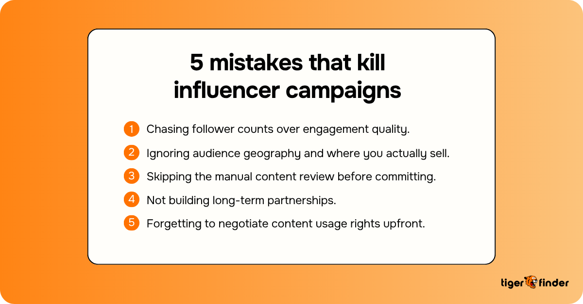 Five mistakes that kill influencer campaigns 
