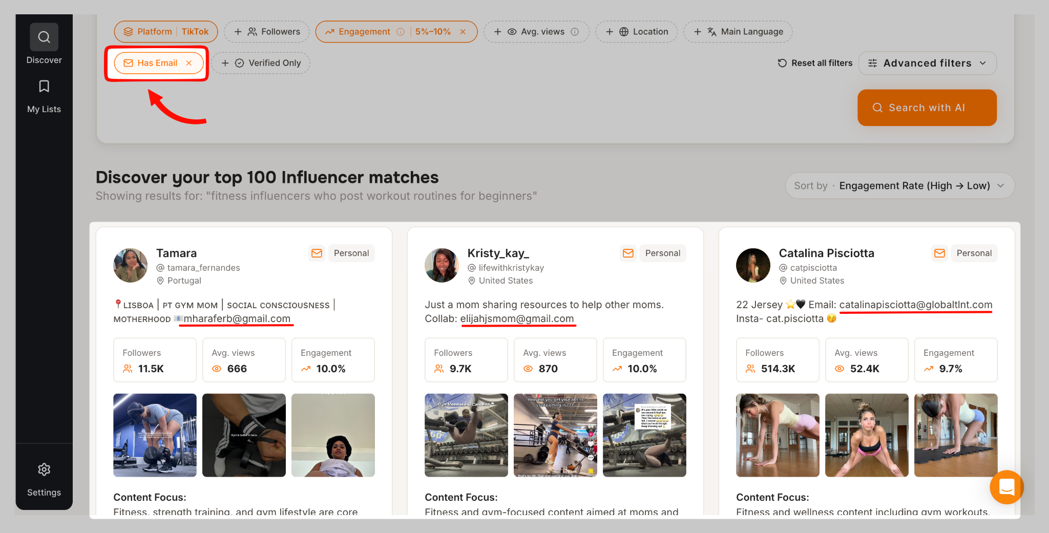 tigerfinder influencers email