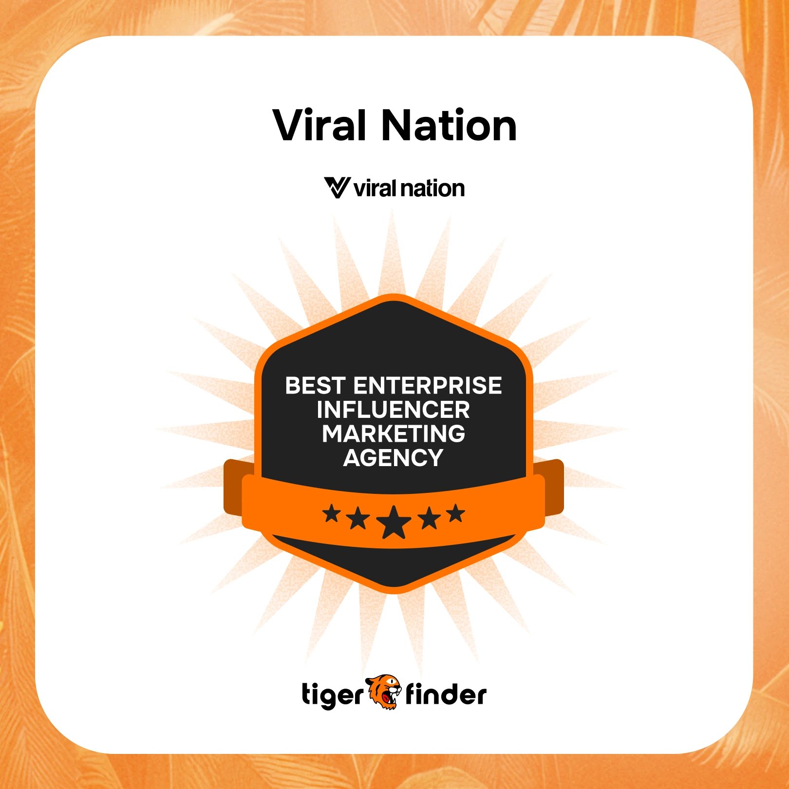 Badge naming Viral Nation best enterprise influencer marketing agency in Canada 2026