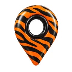 Tiger with a map pin
